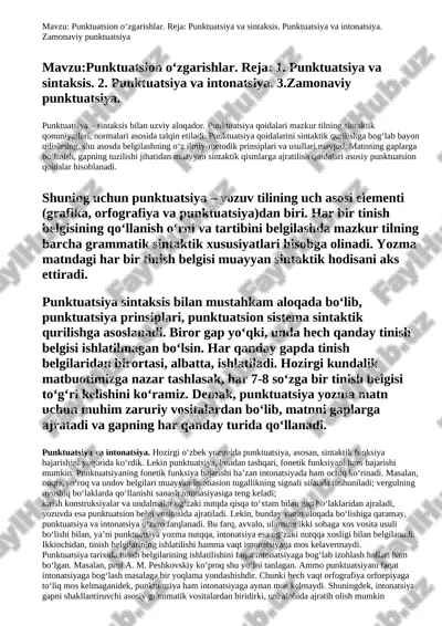 punktuatsiya — DOC