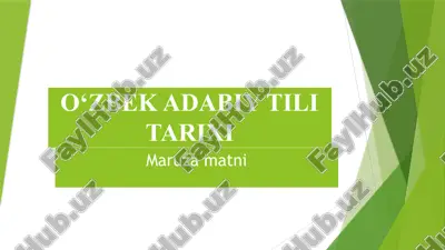 o‘zbek adabiy tili tarixi — PPTX