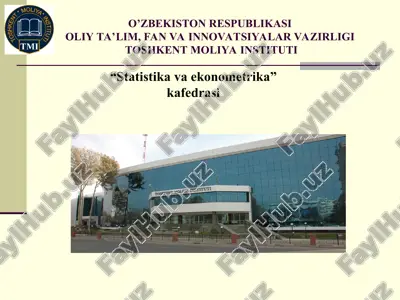 statistik ma’lumotlarni jadval va grafiklarda tasvirlash — PPT