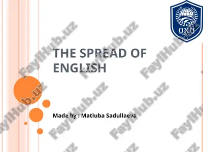 history of english language — PPT