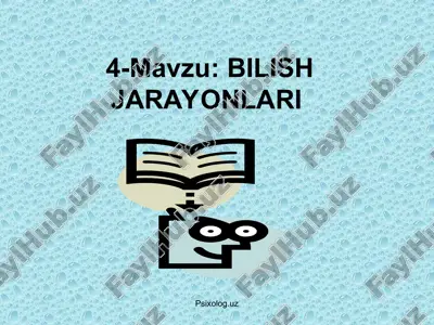 sezgilarning tasnifi — PPT