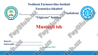 3. ish joyida uchraydigan asosiy zararli ta'sirlar. taqdimot 11 bet — PPT