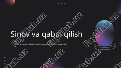 sinov va qabul qilish — PPTX
