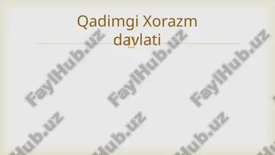 xorazm davlatining tarixi — PPTX