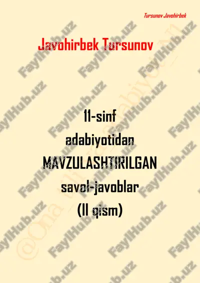 abdurauf fitrat (“abdulfayzxon” fojiasi) savol-javoblar — PDF