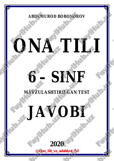 ona tili — PDF