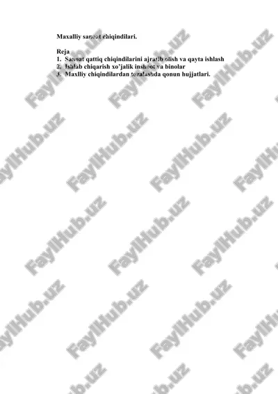 maxalliy sanoat chiqindilari — DOCX