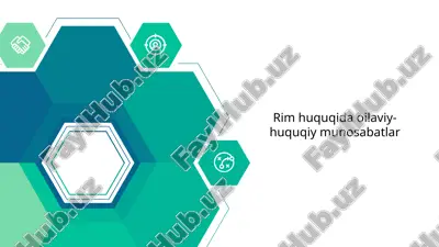rim huquqida oilaviy-huquqiy munosabatlar — PPTX
