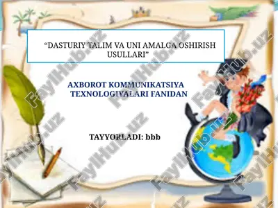 dasturiy talim va uni amalga oshirish usullari — PPTX