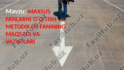maxsus fanlarni o‘qitish metodikasi haqida ma’lumot — PPTX