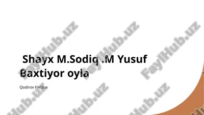 baxtiyor oila haqida malumot — PPTX