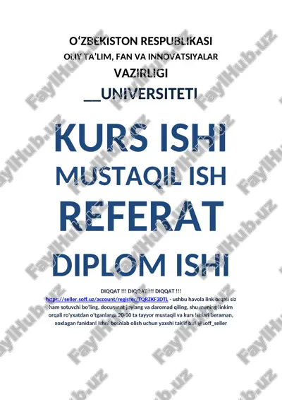 o'rmon va o'rmon dasht tuproqlari — DOCX