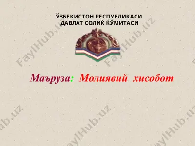 молиявий ҳисобот — PPTX
