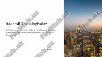 raqamli texnologiyalar — PPTX