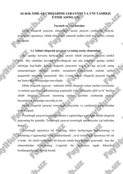 ishlab chiqarish jarayoni va uning asosiy elementlari — DOCX