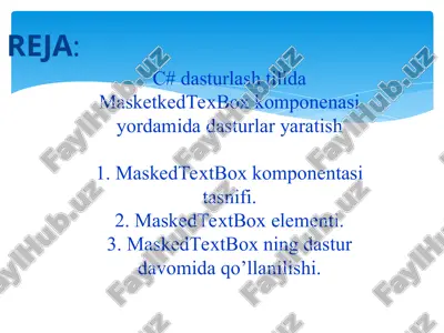 maskedtextbox komponentasi — PPT