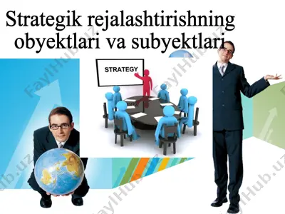 strategik rejalashtirishning obyektlari va subyektlari — PPTX