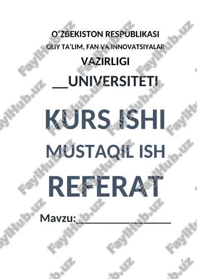 dorixona va dorilar qidiruv tizimi — DOCX