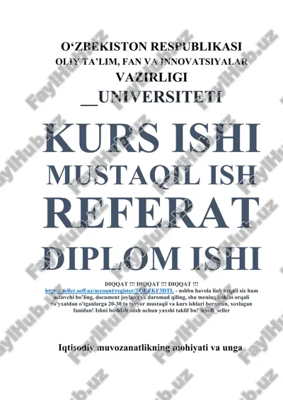 iqtisodiy muvozanatlikning mohiyati va unga erishishning yollari — DOCX