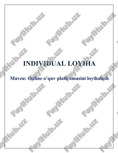 online o’quv platfromasi — DOCX