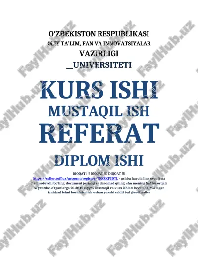 agrar siyosat oziq-ovqat ta'minoti va xavfsizligi muammolari — DOCX