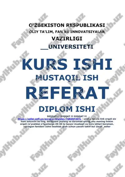 korxona faoliyatini boshqarishning iqtisodiy mexanizmlari — DOCX
