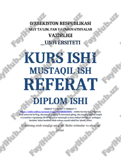 tuzlarning erish issiqligi aniqlash — DOCX