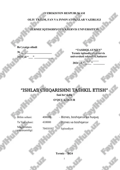 termiz iqtisodiyot va servis universiteti — DOCX