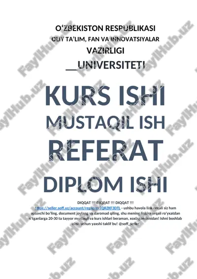 yog'och materiallar va ularning ishlatilish metodlari — DOCX
