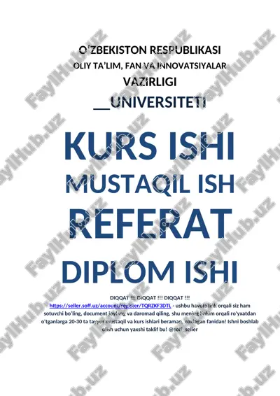 boshlang‘ich kimyoviy tushunchalarni o‘qitish metodikasi — DOCX