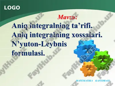 matematik analizdan ma’ruzalar i — PPT