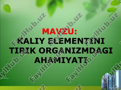 kaliy elementi — PPT