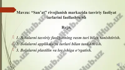 “san’at” rivojlanish markazi — PPT