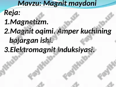magnit maydoni — PPT