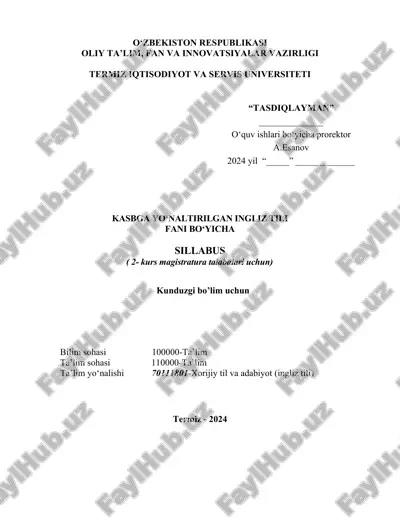 kasbga yo‘naltirilgan ingliz tili — DOCX