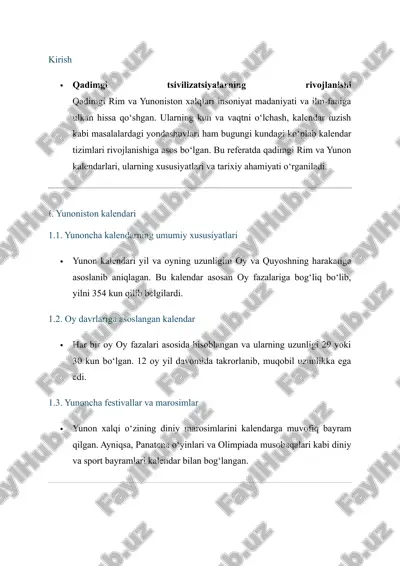 qadimgi tsivilizatsiyalarning rivojlanishi — DOCX