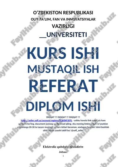 elektroliz qubılısı — DOCX
