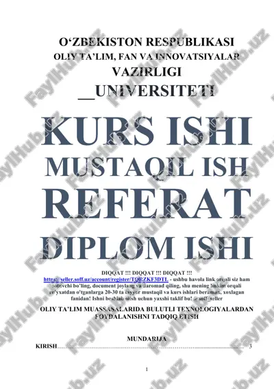 oliy ta’lim muassasalarida bulutli texnologiyalardan foydalanishni tadqiq etish — DOCX