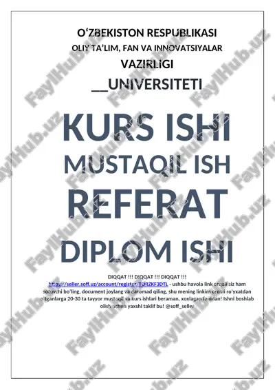 android operatsion tizimining rivojlanishi va ishlash printsipi — DOCX