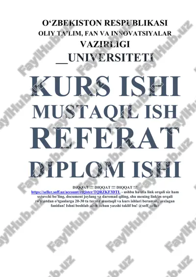 soliq auditini tashkil etish va o'tkazish tartiblarini tavsiflash — DOCX
