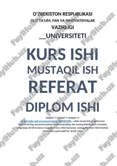 raqobatbardosh iqtisodiyotni shakillantirish borasida amalga oshirilayotgan islohotlar — DOCX