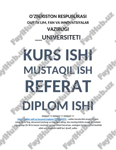 kasb psixologiyasini shakllanish tarixi — DOCX