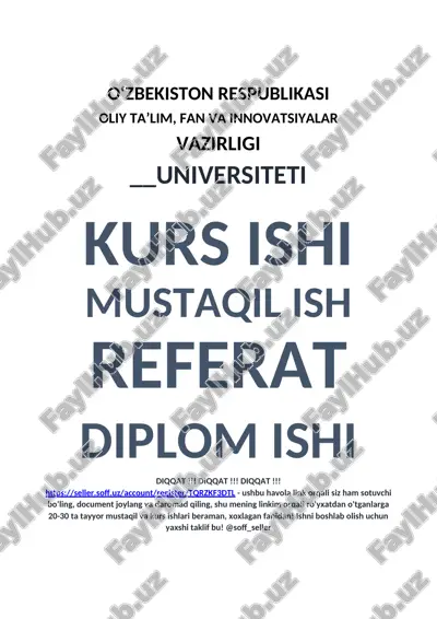 "elektron jurnal kompleks axborot tizimi" — DOCX