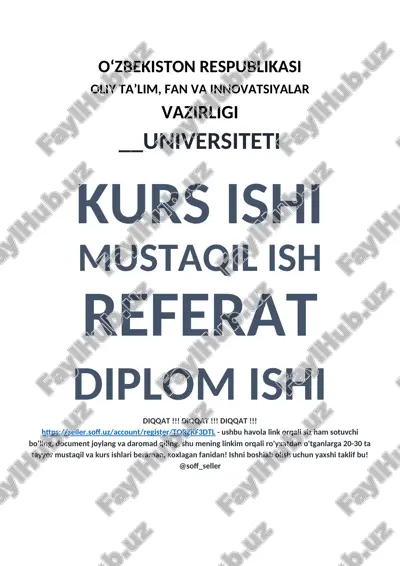statistik gipotezalarni tekshirish — DOCX
