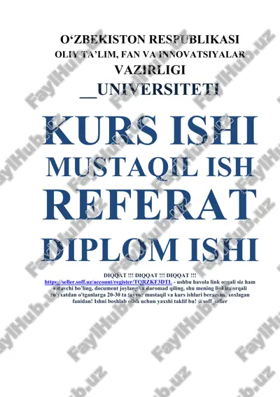 chiziqli tenglamalar sistemalarni yechishning jordana-gauss usuli. misollar — DOCX