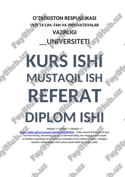 nodavlat notijorat tashkilotlarining davlat organlari bilan o’zaro aloqalari — DOCX
