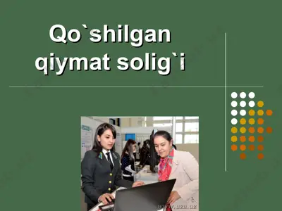 qo`shilgаn qiymat solig`i — PPT