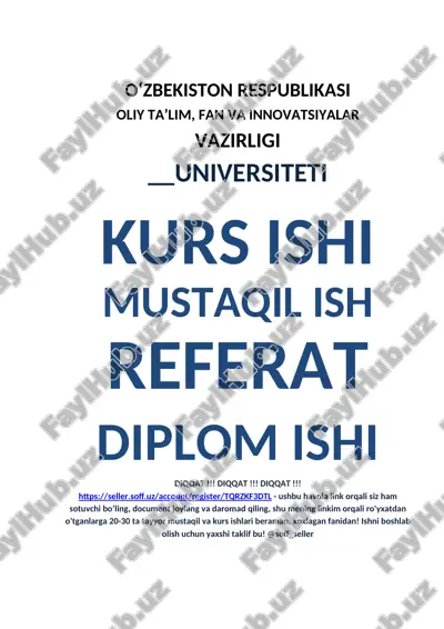 nurash jarayonlari — DOCX