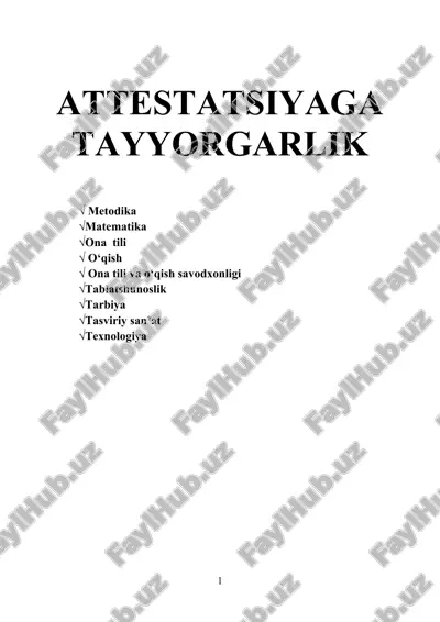 attestatsiyaga tayyorgarlik — DOCX