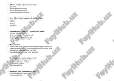 "bank" so‘zining lug‘aviy ma’nosi — DOCX